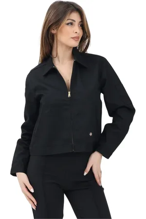 Dickies Dames, Jassen, Zwart, Maat: M Denim
