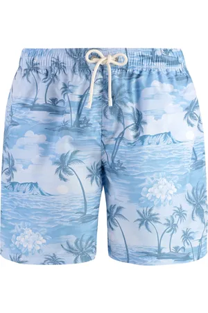 Palm Angels Heren, Badkleding, Blauw, Maat: S Poliester
