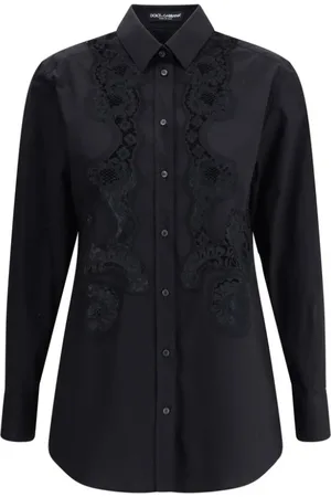 Dolce & Gabbana Dames, Blouses & Shirts, Zwart, Maat: XS Katoen