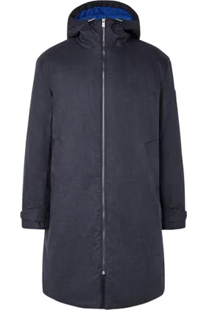 HUGO BOSS Heren, Mantels, Blauw, Maat: L Wol