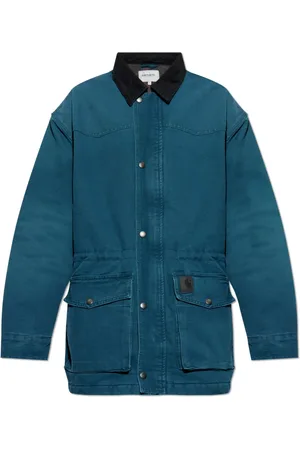 Carhartt Heren, Jassen, Blauw, Maat: L Denim