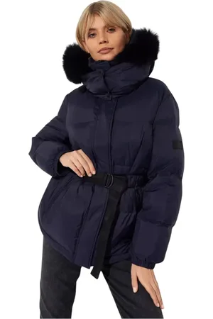 YVES SALOMON Dames, Jassen, Blauw, Maat: XL Polyamide