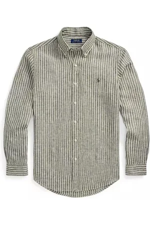 Ralph Lauren Heren, Overhemden, Groen, Maat: L Linnen