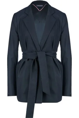Tommy Hilfiger Dames, Jassen, Blauw, Maat: L Wol