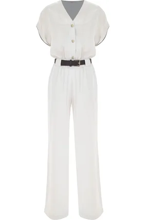 Kocca Dames, Jumpsuits & Playsuits, Wit, Maat: L Viscose
