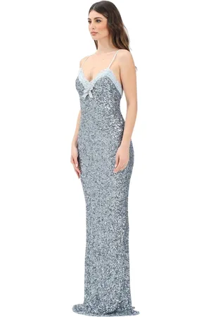 Elisabetta Franchi Dames, Jurken, Blauw, Maat: M Poliester