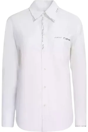 Marni Dames, Blouses & Shirts, Wit, Maat: XS Katoen