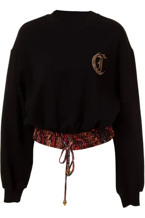 Roberto Cavalli Dames, Sweatshirts & Hoodies, Zwart, Maat: S