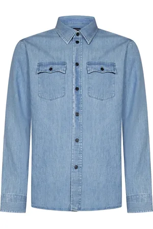 Tom Ford Heren, Overhemden, Blauw, Maat: M Katoen