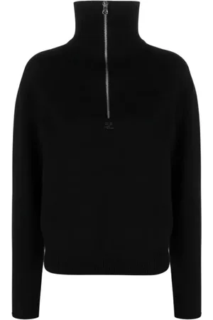 Courrèges Dames, Truien, Zwart, Maat: M Wol