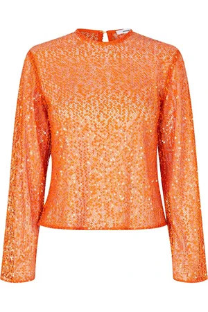 Samsøe Samsøe Dames, Blouses & Shirts, Oranje, Maat: M
