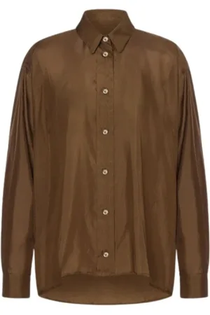 Serafini Dames, Blouses & Shirts, Bruin, Maat: XS Zijde