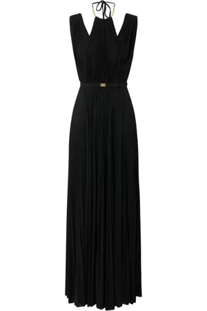 Elisabetta Franchi Dames, Jurken, Zwart, Maat: XS Leer
