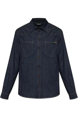Dolce & Gabbana Heren, Overhemden, Blauw, Maat: XL Denim