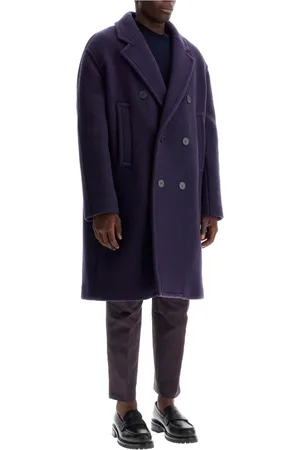 Lanvin Heren, Mantels, Blauw, Maat: M Wol