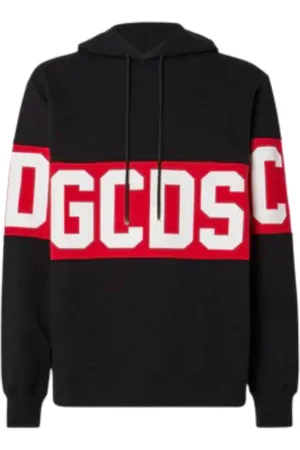 GCDS Heren, Sweatshirts & Hoodies, Zwart, Maat: XL Katoen