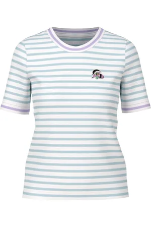 Marc Cain Dames, Tops, Blauw, Maat: S Katoen