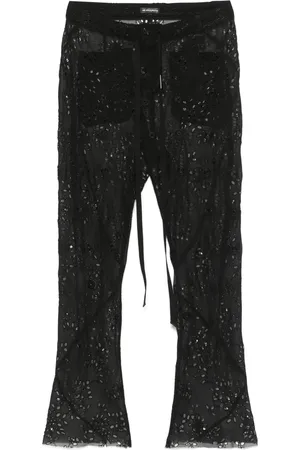 ANN DEMEULEMEESTER Dames, Broeken, Zwart, Maat: S
