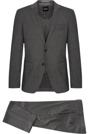 HUGO BOSS Heren, Pakken, Grijs, Maat: M Wol