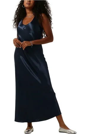 Greek Archaic Kori Dames, Jurken, Blauw, Maat: M Viscose