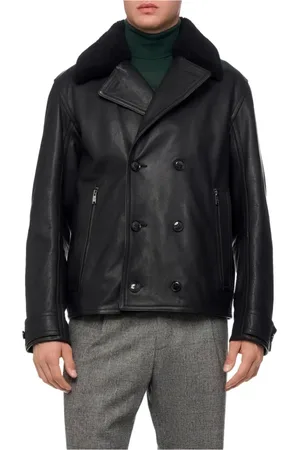 HUGO BOSS Heren, Jassen, Zwart, Maat: S Leer