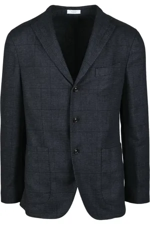 Boglioli Heren, Jassen, Blauw, Maat: L Wol
