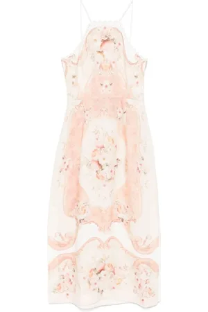 Twin-Set Dames, Jurken, Roze, Maat: S Linnen