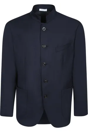 Boglioli Heren, Jassen, Blauw, Maat: 5XL Leer