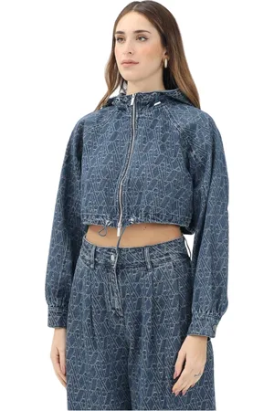 Armani Exchange Dames, Jassen, Blauw, Maat: L Denim
