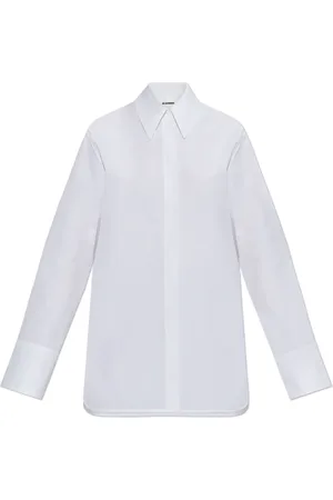 Jil Sander Dames, Blouses & Shirts, Wit, Maat: S Katoen