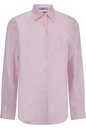 Prada Dames, Blouses & Shirts, Roze, Maat: M Katoen