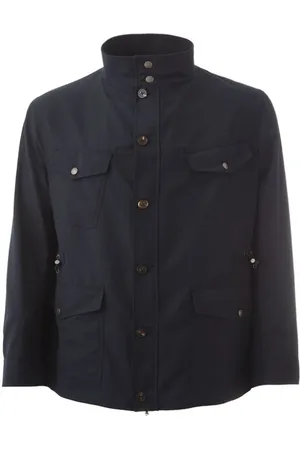 LARDINI Heren, Jassen, Blauw, Maat: XL Wol
