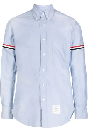 Thom Browne Heren, Overhemden, Blauw, Maat: S Katoen