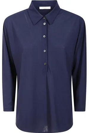 ZANONE Dames, Tops, Blauw, Maat: S Katoen