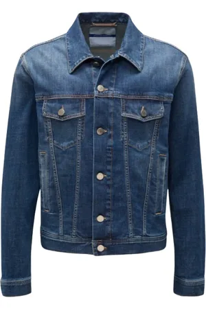 Jacob Cohen Heren, Jassen, Blauw, Maat: L Denim