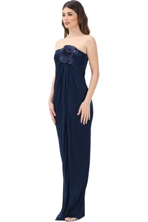 Elisabetta Franchi Dames, Jurken, Blauw, Maat: M Jersey