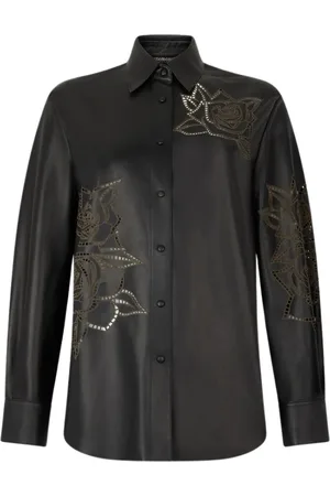 Roberto Cavalli Dames, Blouses & Shirts, Zwart, Maat: S