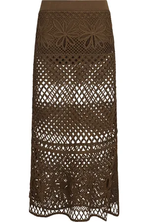 Pinko Dames, Rokken, Groen, Maat: XS Viscose