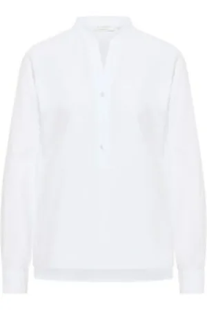 ETERNA Dames, Blouses & Shirts, Wit, Maat: XL