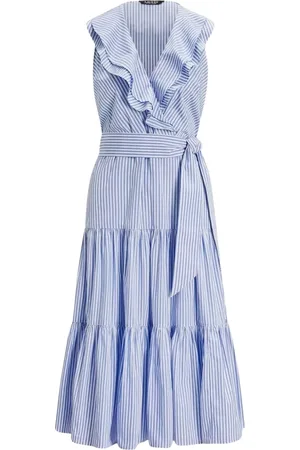Ralph Lauren Dames, Jurken, Blauw, Maat: XS Katoen