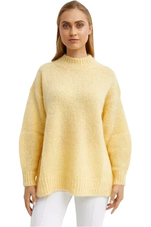 Isabel Marant Dames, Truien, Geel, Maat: S Mohair