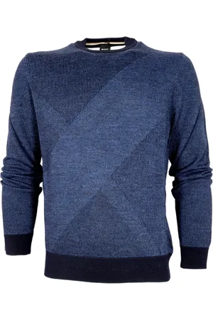 HUGO BOSS Heren, Truien, Blauw, Maat: M Wol
