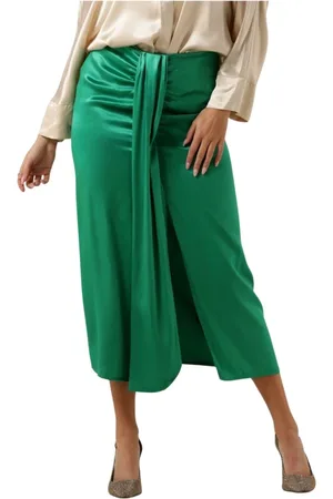 Greek Archaic Kori Dames, Rokken, Groen, Maat: S Satijn