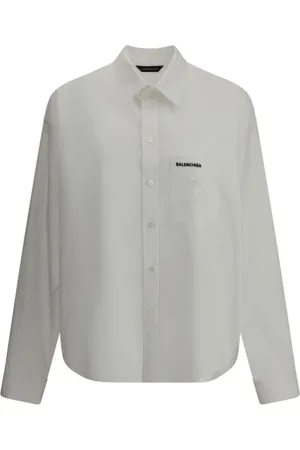 Balenciaga Dames, Blouses & Shirts, Wit, Maat: XS Katoen