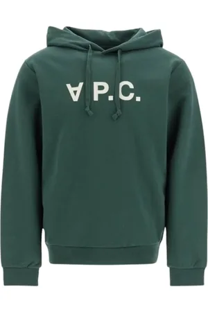 A.P.C. Heren, Sweatshirts & Hoodies, Groen, Maat: M Katoen
