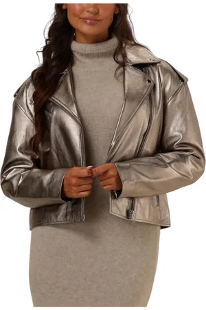 Ibana Dames, Jassen, Grijs, Maat: XS Leer