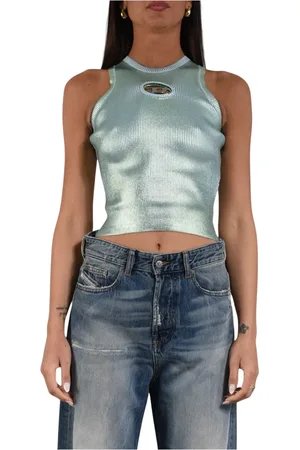 Diesel Dames, Tops, Groen, Maat: L Viscose