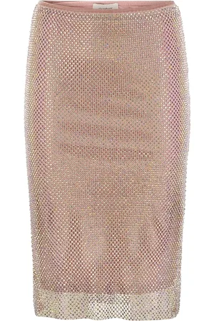 Sportmax Dames, Rokken, Roze, Maat: M Poliester