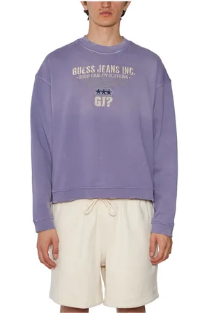 Guess Heren, Sweatshirts & Hoodies, Paars, Maat: S Katoen