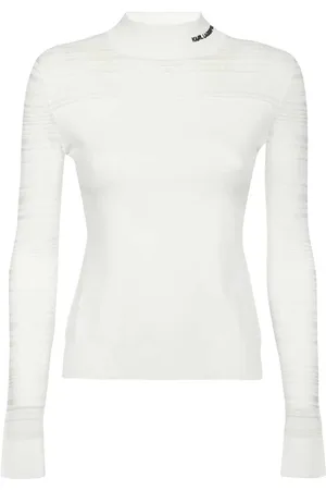 Karl Lagerfeld Dames, Truien, Wit, Maat: XL Viscose